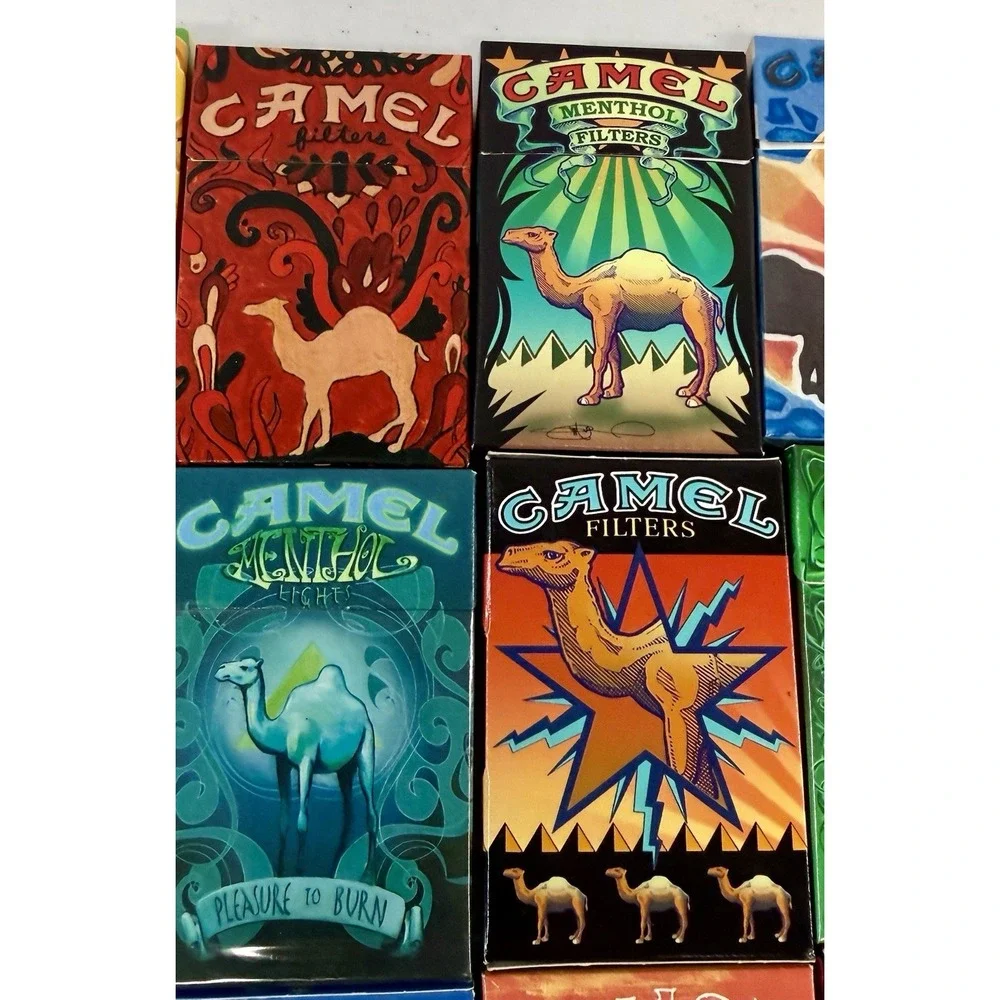 Vintage Camel Cigarette Packs Empty Lot Of 33 Artist Series Art Box EXCELLENT!
